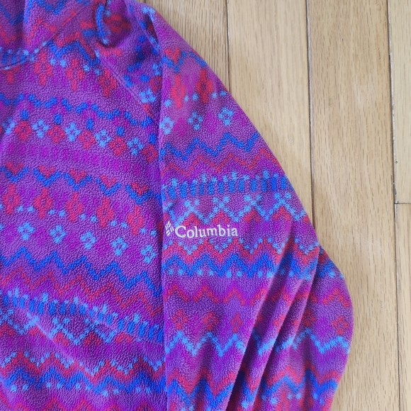 Columbia Women Sz S Glacial Purple Fleece Jacket 1/4 Zip Pullover Warm Gorpcore - Picture 6 of 11